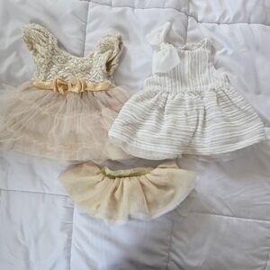 3 pc Baby Girl Dresses + Skirt